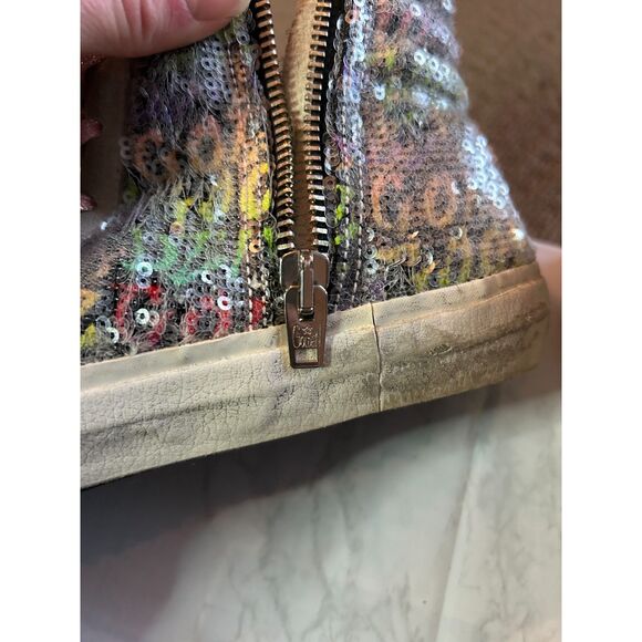 Golden Goose Slide Sneaker Multicolor All Over Sequins G34WS595.A1406 Sz 38 - Picture 8 of 14